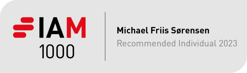 Badge from IAM Patent 1000 - Recommended Individual 2023 - Michael Friis Sorenson