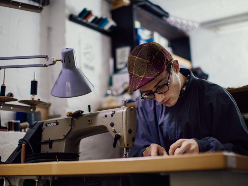 Silas Gärtner from Wilgart in his small workshop