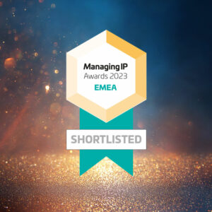 Glittering background with badge saying: Shortlisted for MIP Awards 2023